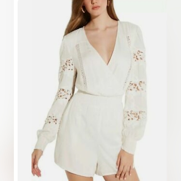 Guess Lumi Romper, White - Picture 5 of 5
